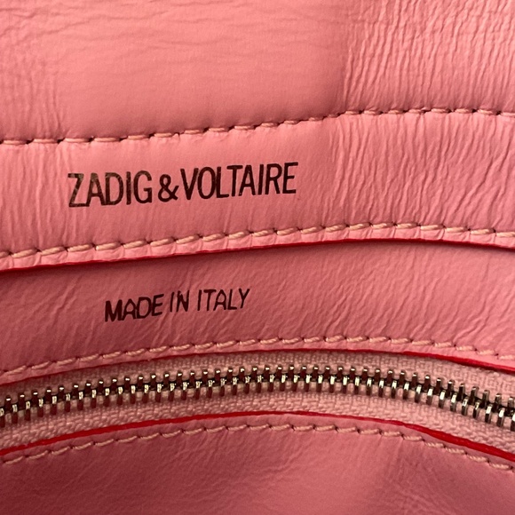 Zadig & Voltaire Kate Wrinkle Burgundy Patent Leather Crossbody Shoulder Bag NWT - Picture 7 of 16